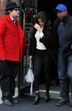 SELENA GOMEZ Leaves Her Hotel in New York 02/09/2016