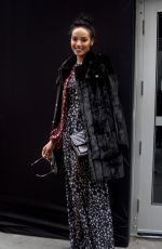 SELITA EBANKS Arrives at a Fashion Show in New York 02/11/2016