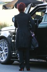 SHARON OZBOURNE Arrives at Nine Zero One Salon in Beverly Hills 02/02/2016