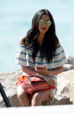 SHAY MITCHEL Filming for Hawaiian Tropic Sunscreen Products at Miami Beach 02/21/2016
