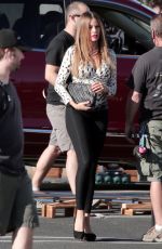 SOFIA VERGARA on the Set of Modern Family in Los Angeles 02/16/2016
