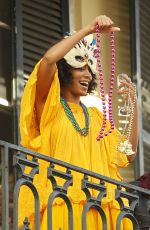 SOLANGE KNOWLES Watching Mystic Krew of Barkus Parade in New Orleans 01/31/2016