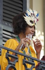 SOLANGE KNOWLES Watching Mystic Krew of Barkus Parade in New Orleans 01/31/2016