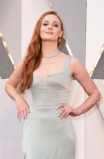 SOPHIE TURNER at 88th Annual Academy Awards in Hollywood 02/28/2016