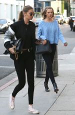TAYLOR SWIFT and GIGI HADID at Voila Nail Salon in Beverly Hills 02/05/2016