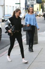 TAYLOR SWIFT and GIGI HADID at Voila Nail Salon in Beverly Hills 02/05/2016