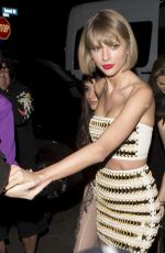 TAYLOR SWIFT Arrives at Hyde Night Club in West Hollywood 02/16/2016
