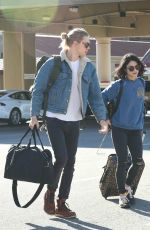 VANESSA HUDGENS at Burbank Airport in Los Angeles 02/11/2016