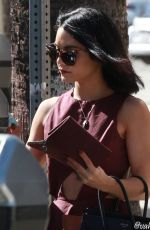 VANESSA HUDGENS at Fitwel Custom Clothes in Beverly Hills 02/22/2016