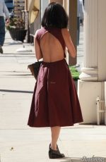 VANESSA HUDGENS at Fitwel Custom Clothes in Beverly Hills 02/22/2016