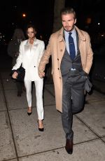 VICTORIA and David BECKHAM Night Out in New York 02/08/2016