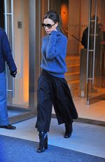 VICTORIA BECKHAM Leaves Her Apartment in New York 02/12/2016