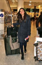VICTORIA JUSTICE at Pearson International Airport in Toronto 02/14/2016
