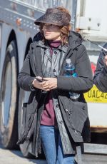 WINONA RYDER on the Set of Strange Things in Indiana 02/05/2016