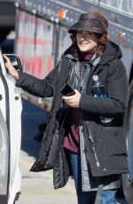 WINONA RYDER on the Set of Strange Things in Indiana 02/05/2016