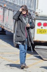 WINONA RYDER on the Set of Strange Things in Indiana 02/05/2016