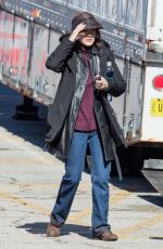 WINONA RYDER on the Set of Strange Things in Indiana 02/05/2016