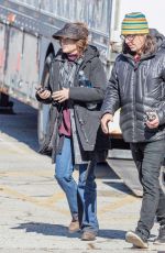 WINONA RYDER on the Set of Strange Things in Indiana 02/05/2016