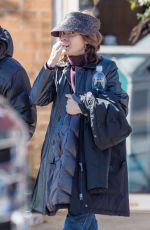 WINONA RYDER on the Set of Strange Things in Indiana 02/05/2016