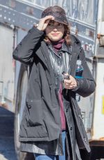 WINONA RYDER on the Set of Strange Things in Indiana 02/05/2016