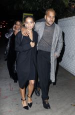ZOE KRAVITZ and Boyfried Twin Shadow Leaves Chateau Marmont 01/29/2016