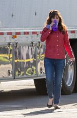 ZOOEY DESCHANEL on the Set of New Girl in Los Angeles 02/11/2016