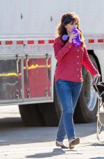 ZOOEY DESCHANEL on the Set of New Girl in Los Angeles 02/11/2016