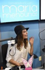ADRIANA LIMA Giving MARIA MENOUNOS an Award at SiriusXM Studios in Los Angeles 03/24/2016