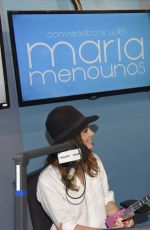 ADRIANA LIMA Giving MARIA MENOUNOS an Award at SiriusXM Studios in Los Angeles 03/24/2016