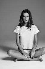 ALESSANDRA AMBROSIO for 2016 re/Done & Hanes T-Shirt Campaign