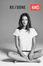 ALESSANDRA AMBROSIO for 2016 re/Done & Hanes T-Shirt Campaign