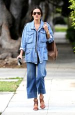 ALESSANDRA AMBROSIO ine Jeans Out in Brentwood 03/29/2016