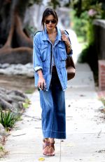 ALESSANDRA AMBROSIO ine Jeans Out in Brentwood 03/29/2016