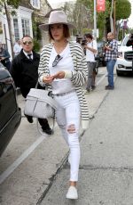 ALESSANDRA AMBROSIO Leaves Au Fudge in Los Angeles 03/29/2016