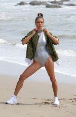 ALESSANDRA AMBROSIO on the Set of Photoshoot at a Beach in Los Angeles 03/21/2016