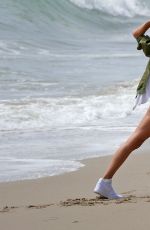 ALESSANDRA AMBROSIO on the Set of Photoshoot at a Beach in Los Angeles 03/21/2016