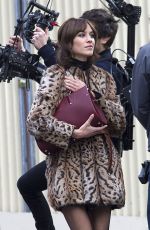 ALEXA CHUNG on the Set of Photoshoot for Longchamp in Paris 03/17/2016