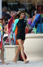 ALEXANDRA DADDARIO in Wetsuit on the Set of 