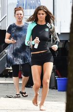 ALEXANDRA DADDARIO in Wetsuit on the Set of 