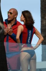 ALEXANDRA DADDARIO on the Set of Baywatch in Miami 03/07/2016