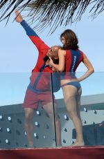 ALEXANDRA DADDARIO on the Set of Baywatch in Miami 03/07/2016