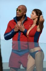 ALEXANDRA DADDARIO on the Set of Baywatch in Miami 03/07/2016