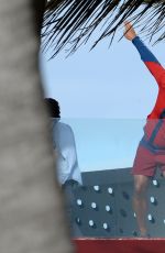 ALEXANDRA DADDARIO on the Set of Baywatch in Miami 03/07/2016