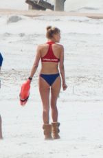ALEXANDRA DADDARIO on the Set of Baywatch in Miami 03/29/2016