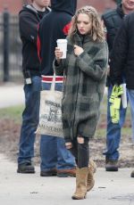 AMANDA SEYFRIED on the Set of 