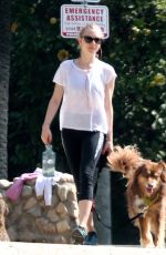 AMANDA SEYFRIED Walks Her Dog Out in Los Angeles 03/19/2016
