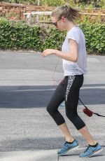 AMANDA SEYFRIED Walks Her Dog Out in Los Angeles 03/19/2016