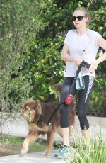 AMANDA SEYFRIED Walks Her Dog Out in Los Angeles 03/19/2016