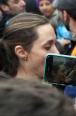 ANGELINA JOLIE at Piraeus in Greece with Syrian Refugees 03/16/2016