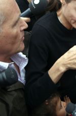 ANGELINA JOLIE at Piraeus in Greece with Syrian Refugees 03/16/2016